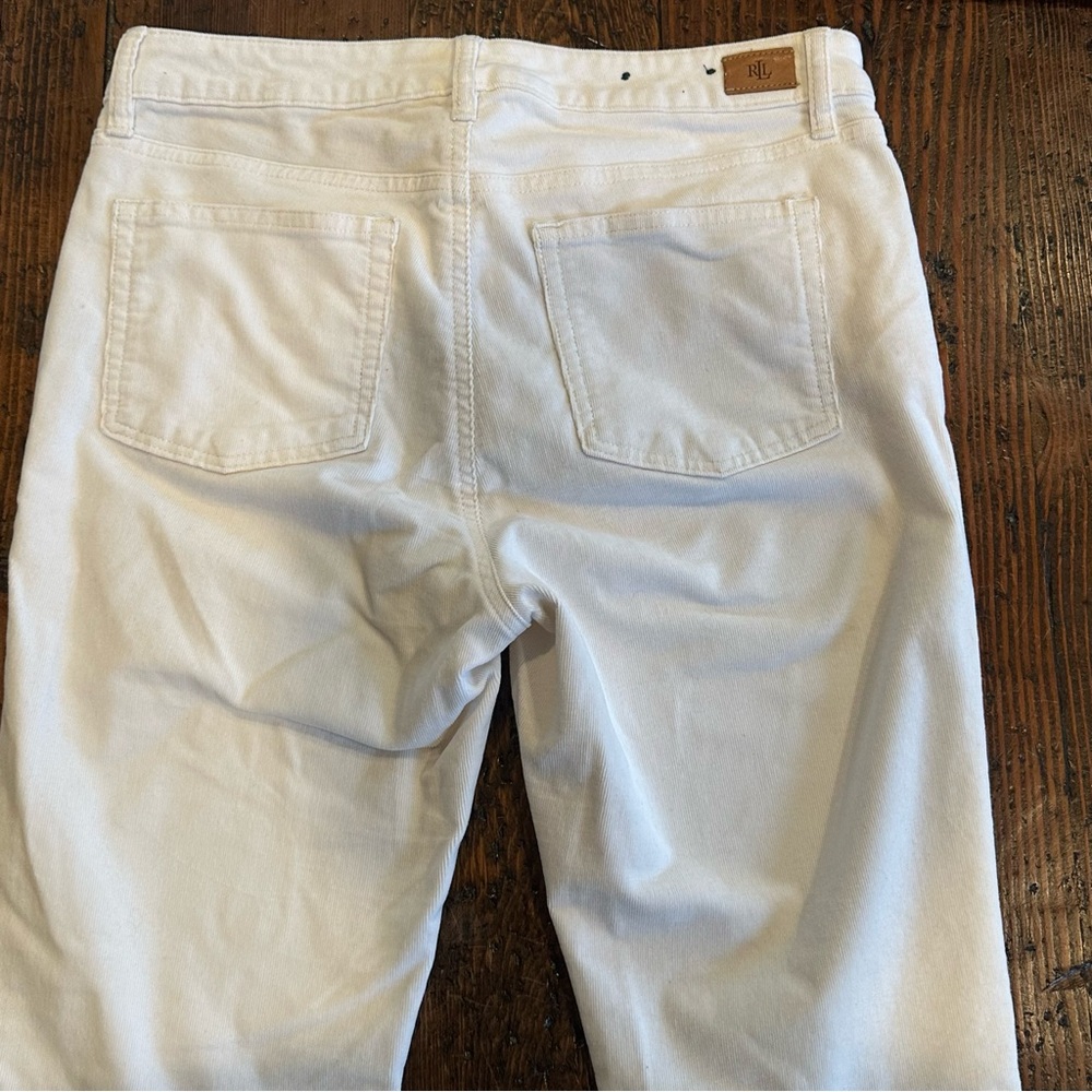 Ralph Lauren White Corduroy Pants Size 8 - Picture 6 of 6